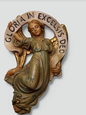 Vintage Gloria In Excelsis Deo Plaque Made in Italy Religious Wall Art